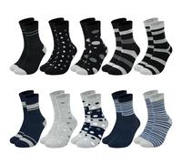 Chalier Cozy 10 Pairs Women's Socks with Multi Stripe Dot and Heart Patterns, Colorful Classic Casual Ladies Sock, Gifts for Ladies (Mixed color 5)