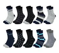 Chalier Cozy 10 Pairs Women's Socks with Multi Stripe Dot and Heart Patterns, Colorful Classic Casual Ladies Sock, Gifts for Ladies (Mixed color 6)