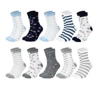 Chalier Cozy 10 Pairs Women's Socks with Multi Stripe Dot and Heart Patterns, Colorful Classic Ladies Socks Perfect Gifts for Women. One Size (Mixed color 4)