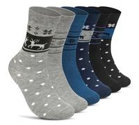 Chalier Cozy 6 Pairs Women Socks Funny Cute Animal Ladies Sock Cat Dog Socks Gifts for Women Christmas Birthday, One Size (Reindeer 1)