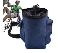Chalk Bag Bucket - Waist Strap Pouch, Gym Chalk Case | Zippered Climbing Dust Carrier, Open Top Magnesium Sack with Cord Lock for Fitness Boulder Grip Training For Mountain Climb Sports
