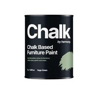 Chalk Based Furniture Paint, Sage Green 1L, Matt Finish Shabby Chic, Chalk Paint Furniture & Walls, Quick Dry & 1 Coat, Hemway