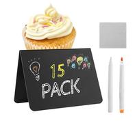 Chalk Board - Buffet Food Labels, Chalk Board Food Labels - 15 x Small Blackboard Table Sign | Name Tags for Table Setting, Collecting Supplies for Birthday