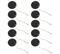 Chalk Board Mini Blackboard， 10 Pcs Magnetic Mini Wooden Oval Chalkboard for Wedding Black 5x5x0.3 cm
