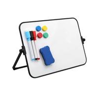 Chalk Board Outdoor Chalkboard Chalkboards Small Magnetic Whiteboard White Board A3 Dry Wipe White Boards with Stand Pen Erasers Magnets with Eraser Erasable Double-Sided A4 (White,A3(30x42cm))