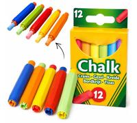Chalk Bundle Compatible With Included Crayola Mess Free And Chalk Holder - Outdoor Chalk Sticks, Non-Toxic Kids Pavement Chalks For Drawing And Learning