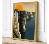 Chalk Cliffs at Sunrise Canvas Wall Art Print 30x20 Inch