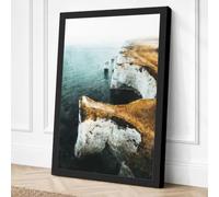 Chalk Cliffs by the Sea Canvas Wall Art Print 18x12 Inch | Ready to Hang, Gallery Wrapped, Fade-Resistant Inks, Securely Packaged, UK Made