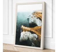 Chalk Cliffs by the Sea Canvas Wall Art Print 18x12 Inch | Ready to Hang, Gallery Wrapped, Fade-Resistant Inks, Securely Packaged, UK Made