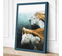 Chalk Cliffs by the Sea Canvas Wall Art Print 18x12 Inch | Ready to Hang, Gallery Wrapped, Fade-Resistant Inks, Securely Packaged, UK Made