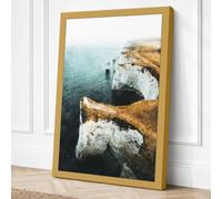Chalk Cliffs by the Sea Canvas Wall Art Print 18x12 Inch | Ready to Hang, Gallery Wrapped, Fade-Resistant Inks, Securely Packaged, UK Made