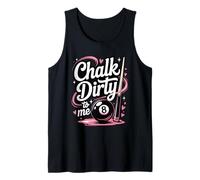 Chalk Dirty to Me Funny Pink Pool Billiards 8-Ball Humor Tee Tank Top