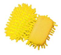 Chalk Eraser - Double Board Cleaner, Soft Sponge Sweep Block, Chalk Dust Pad, Classroom Writing Board Scrub Tool with Con Cleaning Holder