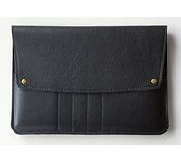 Chalk Factory Full Grain Leather Portable Sleeve/ Bag/ Slipcase for Acer One 14 Z1402-32BJ UN.G80SI.003/013 Core i3 Laptop #FLP (Black)
