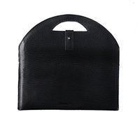 Chalk Factory Full Grain Leather Portable Sleeve/ Bag/ Slipcase for Asus A555LA-XX2561D 15.6-inch Laptop #OR (Black)