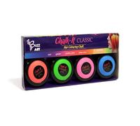 Chalk-It Classic - Hair Coloring Chalk Set with 4 Vibrant Shades (Red, Green, Pink, Blue), Temporary Hair Color for Kids & Adults, Easy to Apply & Wash Out