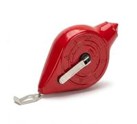 Chalk Line Device 30 m Die-Cast Aluminium - Robust Chalk Cord & Marker Line - Includes Absorbent Cotton Cord (80 g Capacity) - Precise Masonry Line for Craftsmen & Drywall (Red)