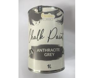Chalk Paint anthracite Grey Wall Furniture Shabby Chic Vintage Chalky 1ltr