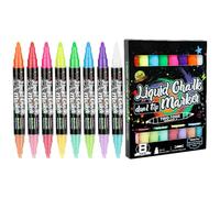 Chalk Pens, Whiteboard Markers for School, Coloring Marker with Double-Ended, Easy to Erase Feature, Classroom Teacher Tool, Art Writing Accessory, Event Sign Marker for Students, Office and Kids