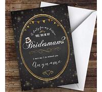 Chalk Sparkles Will You Be My Bridesman Personalised Greetings Wedding Card | Wedding Card | Will You Be