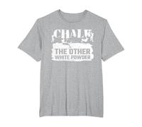 Chalk The Other White Powder Climber T-Shirt, Men's Big and Tall, Heather Grey, 4X Tall