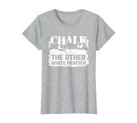 Chalk The Other White Powder Climber T-Shirt, Women, Heather Grey, Small
