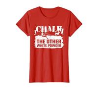 Chalk The Other White Powder Climber T-Shirt, Women, Red, Medium