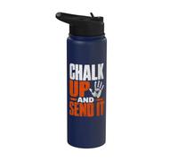 Chalk Up and Send It Rock Climbing Stainless Steel Insulated Water Bottle