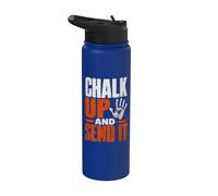 Chalk Up and Send It Rock Climbing Stainless Steel Insulated Water Bottle