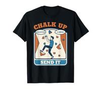 Chalk Up Bouldering Climbing Send It Design T-Shirt