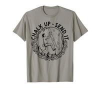 Chalk Up Send It Rock Climbing Fun Design T-Shirt