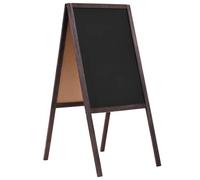 Chalkboard Customer Stopper Freestanding Cedar Wood 40 x 60 cm Double-Sided Wipe Clean Writeable with Wooden Frame Ideal for Restaurant Bistro Office Kitchen and Children's Room