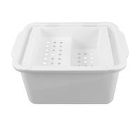 Chalkboard Eraser Cleaning Bucket with Mountable Drainage White Plastic | Educational Offices and Schools, Rectangular Container, Quick Access, Removes Chalk Marks, White