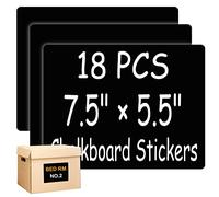 Chalkboard Labels Extra Large Waterproof Adhesive Rectangles Chalkboard Stickers Erasable&Reusable Black Board Sticker for Boxes Jars Containers-7.5'' X 5.5'' Pack of 18
