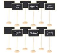 Chalkboard Labels Mini Chalkboards Signs, 12 Pack Small Chalkboards Blackboard with Easel Stand for Weddings, Birthday Parties, Message Board Signs and Event Decorations