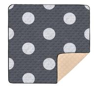 Chalkboard Scribble Dots Cute Foldable Baby Gym & Activity Mat for Floor Washable Padded Play Mat for Babies Infants Toddlers, 50'' x 50''