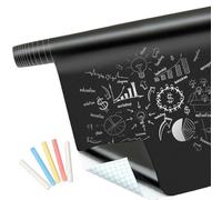 Chalkboard Wall Stickers - Large Self Adhesive Blackboard Sheet PP Writing with Coloured Chalks Removable Drawing Film for Classroom Teaching Notes in Living Room Creative Presentation