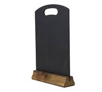 Chalkboards UK Handheld Table Top Blackboard with Plinth, Wood, Black, 31 x 21 x 4 cm