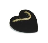 Chalkboards UK Mini Heart Shaped Blackboard, Wood, Black, 10 x 10 x 0.6 cm