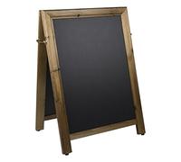 Chalkboards UK Quality Square Top a Frame Blackboard, Wood, Dark Oak