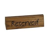 Chalkboards UK Reserved Signs, Wood, Dark Oak