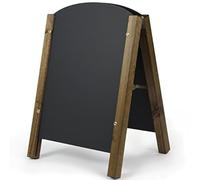 Chalkboards UK Small A-Frame, Rounded Top, Wood, (A2) 75 x 45 cm