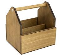 Chalkboards UK WC981 Condiment Holder for Bar and Table Tops, oak, Brown, 18.5 x 15.5 x 20 cm