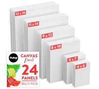Chalkola 24 Pack Paint Canvases for Painting - Blank Art Canvas Panels