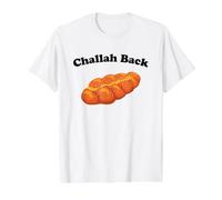 Challah Back - Funny Jewish Bread Pun Sarcastic Bakery Humor Value Graphic T-Shirt, Men, White, XL