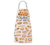 Challah Baking Apron Jewish Gifts Judaica Gift For Home Decor Israel Gifts Jewish Kitchen Cooking Apron With Pocket (AT ME a)