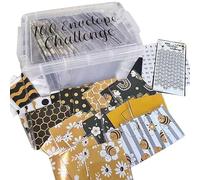 Challenge 100 Envelopes - Cash & Expense Envelopes, Budget Planning Book Kit | Portable Money Saving Challenge Box Kit with Money Box and Envelopes, 100 System