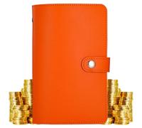 Challenge 100 Envelopes - Wallet To Save Money, Notebook Budget Planner, Easy Organizer And Fill Money | Savings Challenge Book For People, Orange, Se référer au descriptif, Refer to description