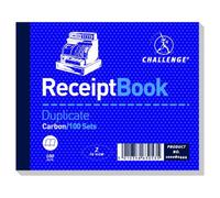 Challenge 105 X 130 mm Duplicate Receipt Book, Carbon, 100 Pages, Set Of 5