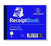 Challenge 105 x 130 mm Duplicate Receipt book, Carbon, 100 Pages, Set of 5
